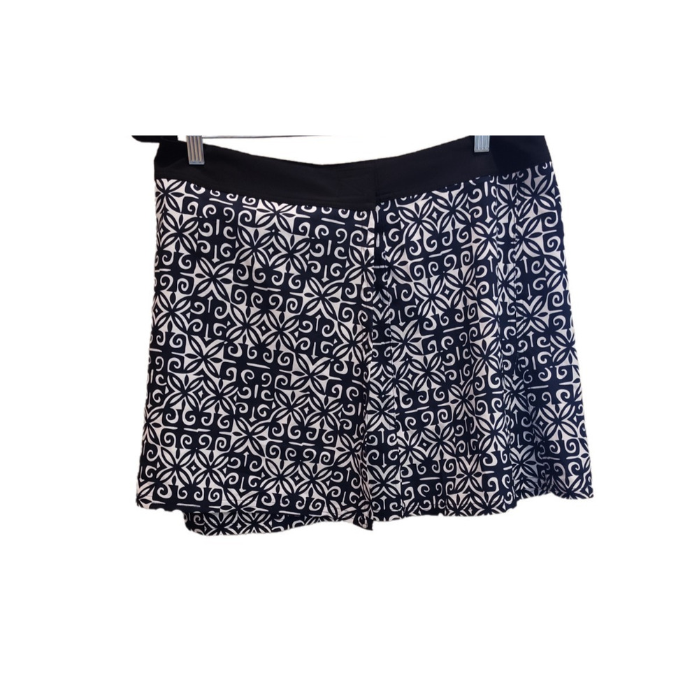 RipSkirt Hawaii Black/White Ulupa Print Women's Wrap Skirt‎ Size Large